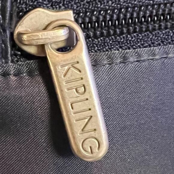KIPLING Y2K Backpack Sling Bag VINTAGE Navy Blue Nylon Suede FAST SHIP 3270-5 main image 5